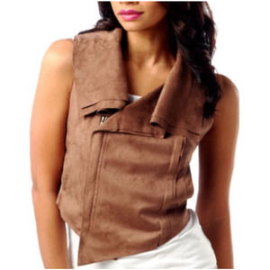K-Dash by Kardashians | Faux Suede Moto Vest